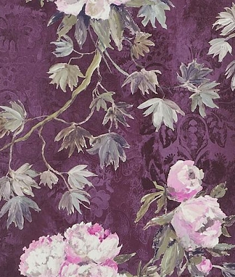  Designers Guild Caprifoglio wallpapers PDG673-04 Floreale Damson